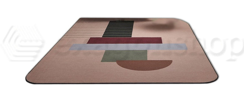 Antonio Lupi Geometrie Volanti Tappeto 200x300 In Velluto Multicolore, dettaglio ravvicinato dei materiali - Antonio Lupi...
