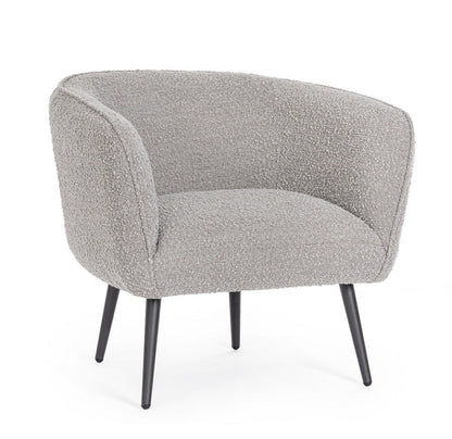 Andrea Bizzotto Avril poltrona effetto boucle grigio 0748312