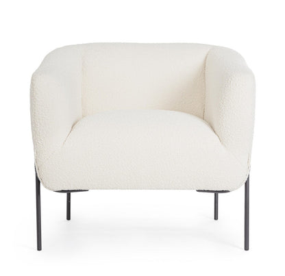 Andrea Bizzotto Claudine Poltrona effetto Boucle Bianco 0748305
