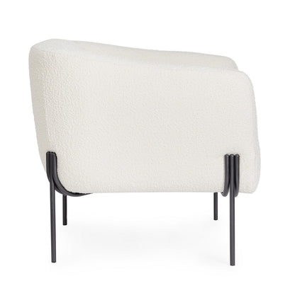 Andrea Bizzotto Claudine Poltrona effetto Boucle Bianco 0748305