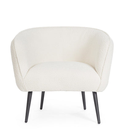 Andrea Bizzotto Avril poltrona effetto boucle bianco 0748307