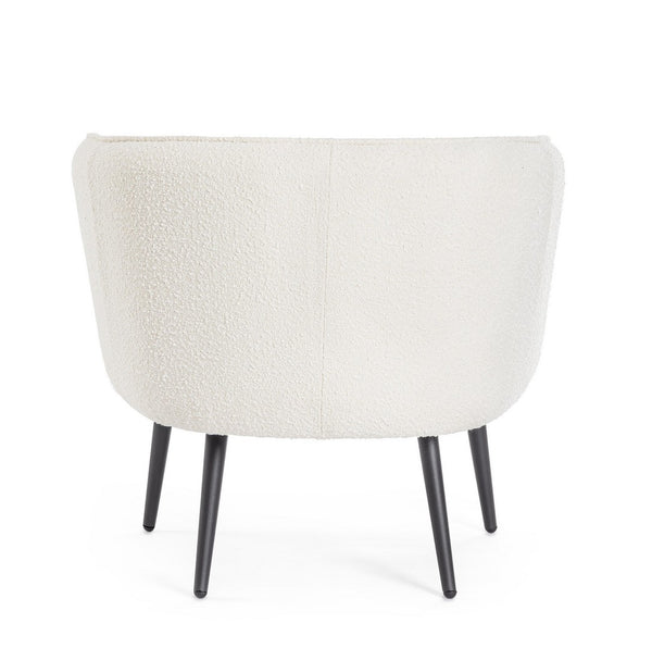 Andrea Bizzotto Avril poltrona effetto boucle bianco 0748307
