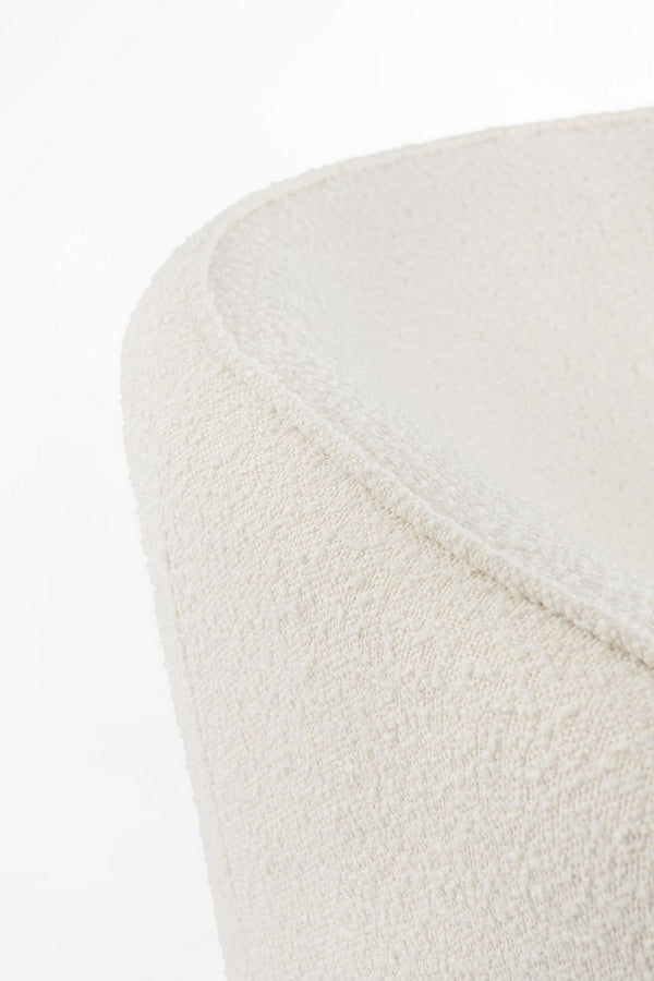 Andrea Bizzotto Avril poltrona effetto boucle bianco 0748307