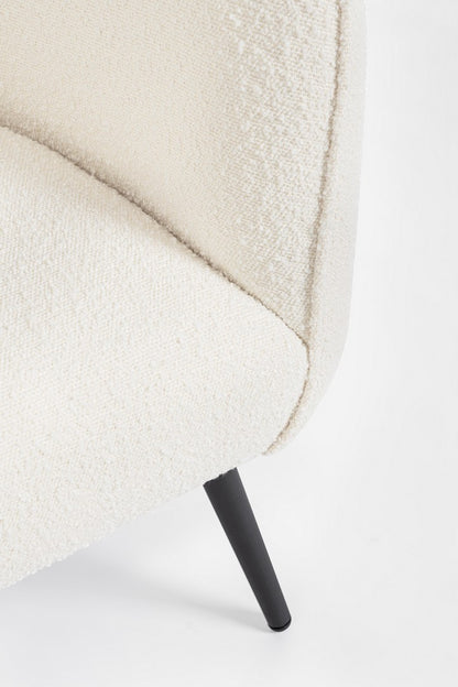 Andrea Bizzotto Avril poltrona effetto boucle bianco 0748307