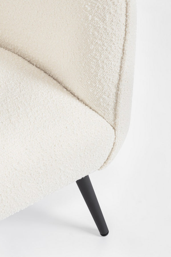 Andrea Bizzotto Avril poltrona effetto boucle bianco 0748307