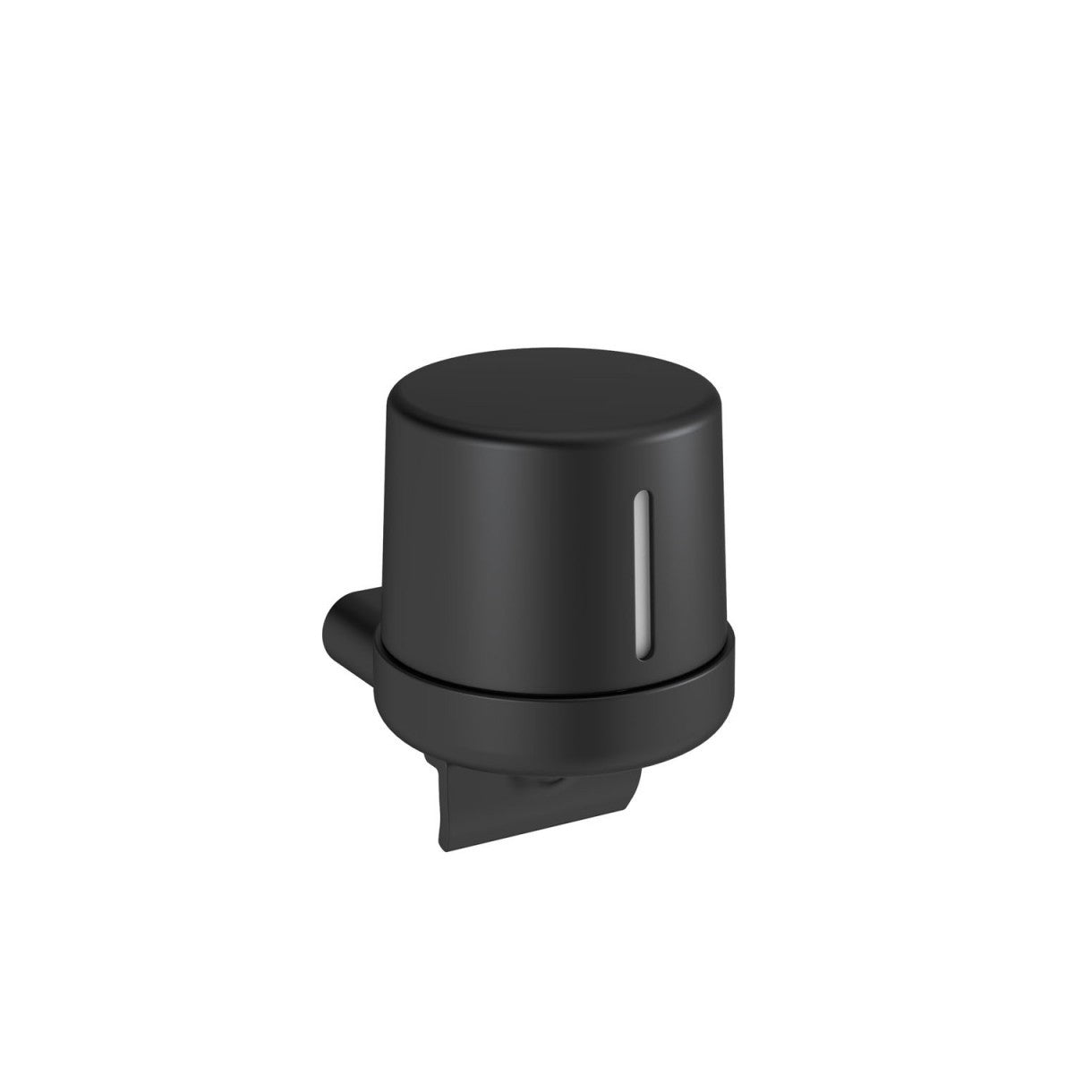 Dispenser sapone liquido a muro Nero Satinato Industrias Soft Black Nero Sat montato a parete, vista del design e della...