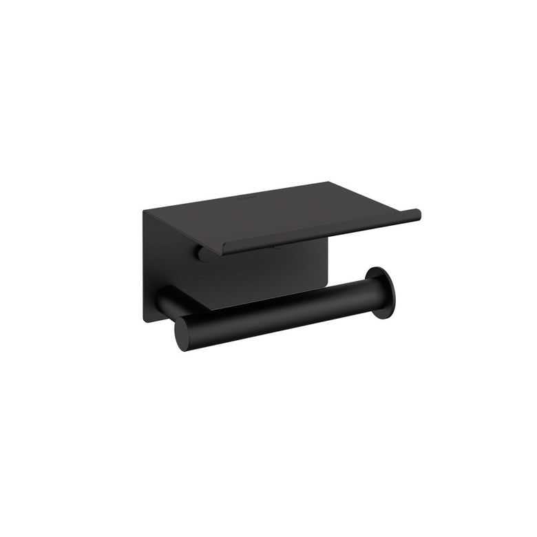 Portarotolo a muro coperto nero Soft Black Architect Soft Black Nero Sat montato a parete, vista del design e della finitura