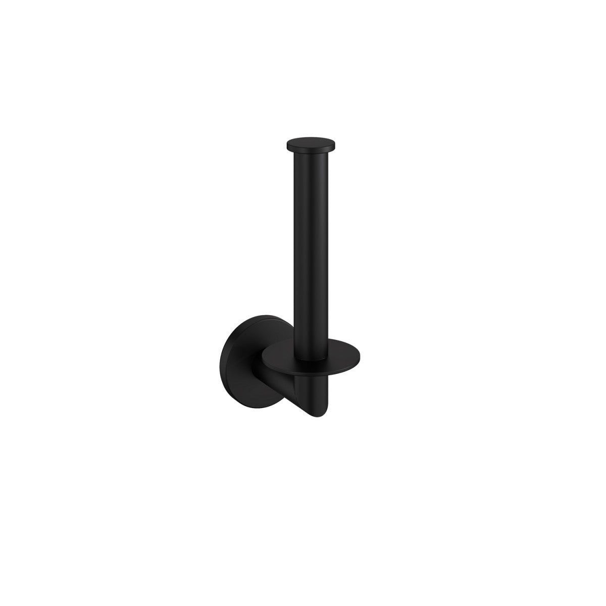 Portarotolo Verticale Nero Opaco Cosmic Architect S+ in acciaio inox montato a parete, vista del design e della finitura...