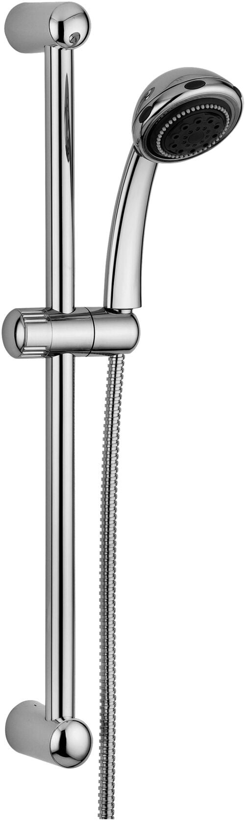 Paffoni Ischia asta doccia 60 Cm con saliscendi doccetta, dettaglio ravvicinato della finitura e del marchio