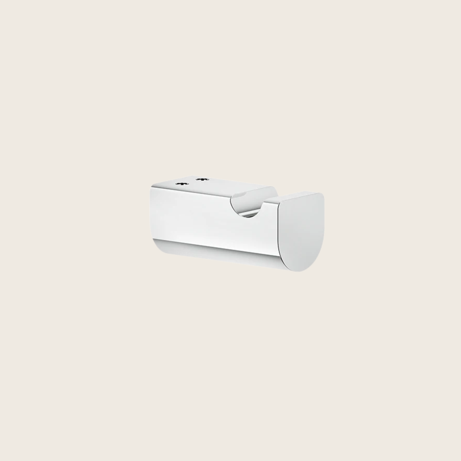 Gancio Appendino da Parete Cromo Rilievo Gessi montato a parete, vista del design e della finitura