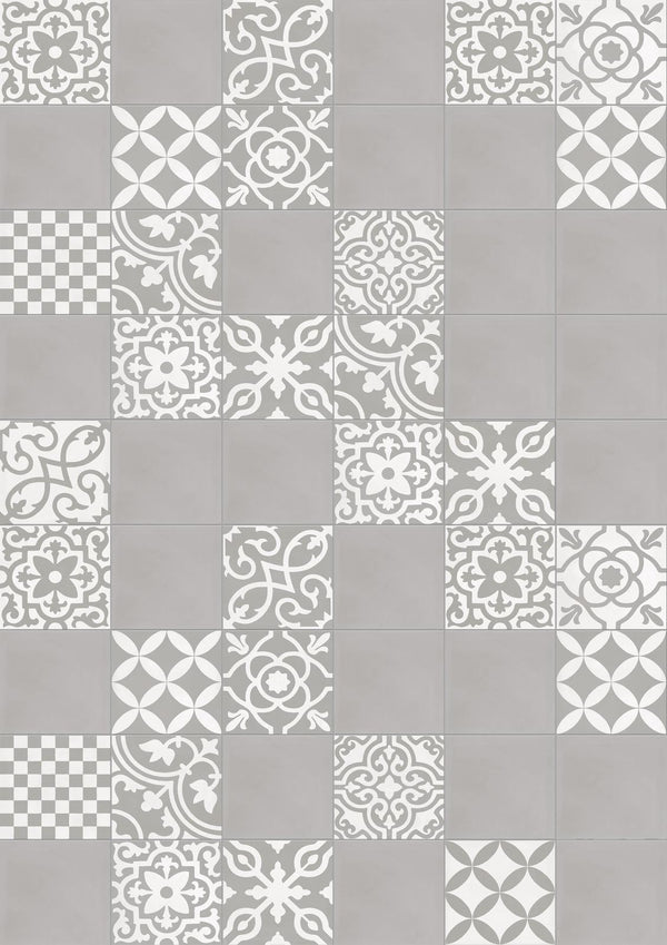 Pavimento rivestimento 20x20 decoro 10 mm In Gres Porcellanato Mix Grigio Ragno Contrasti 00R7GY24