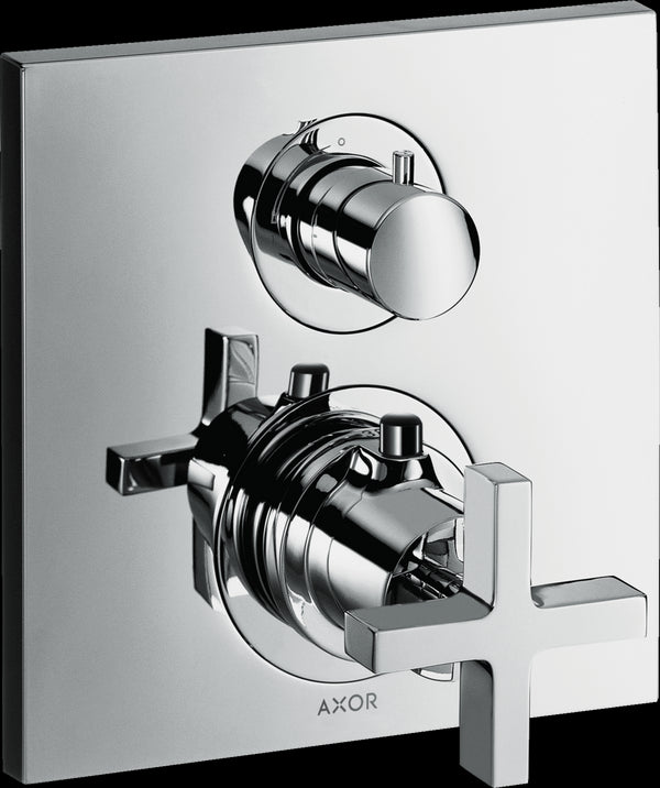 Set Esterno miscelatore Doccia Termostatico con deviarore senza parte Incasso Cromo Hansgrohe Citterio 39705000