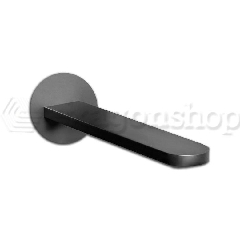 Antonio Lupi Indigo bocca Per Lavabo con Corpo Ad Incasso Nero Opaco, vista frontale su sfondo bianco - Antonio Lupi Design