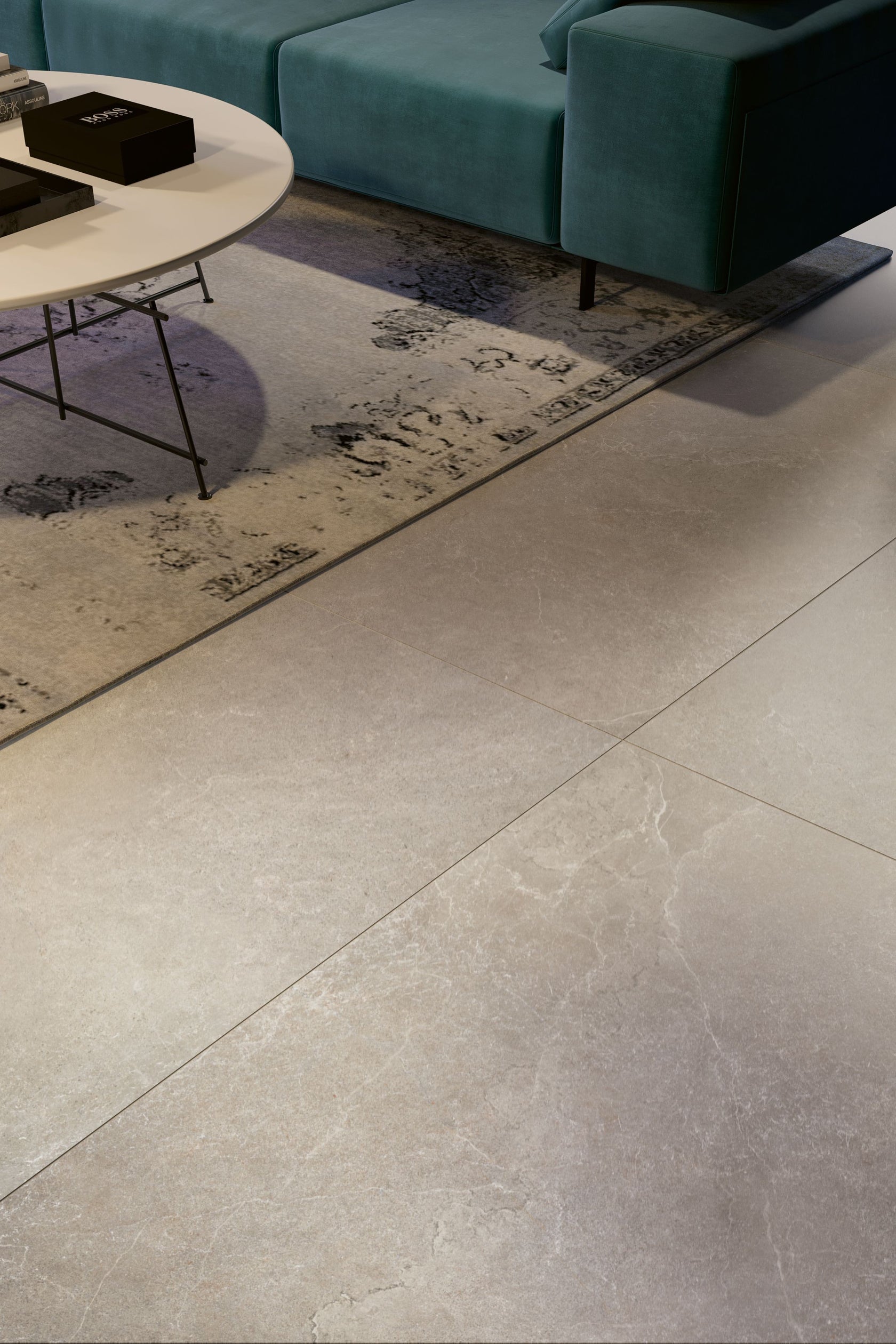 Cotto D'Este Kerlite Lithos 6plus Pavimento Rivestimento Moon Soft in porcellana, superficie e texture ravvicinata del...