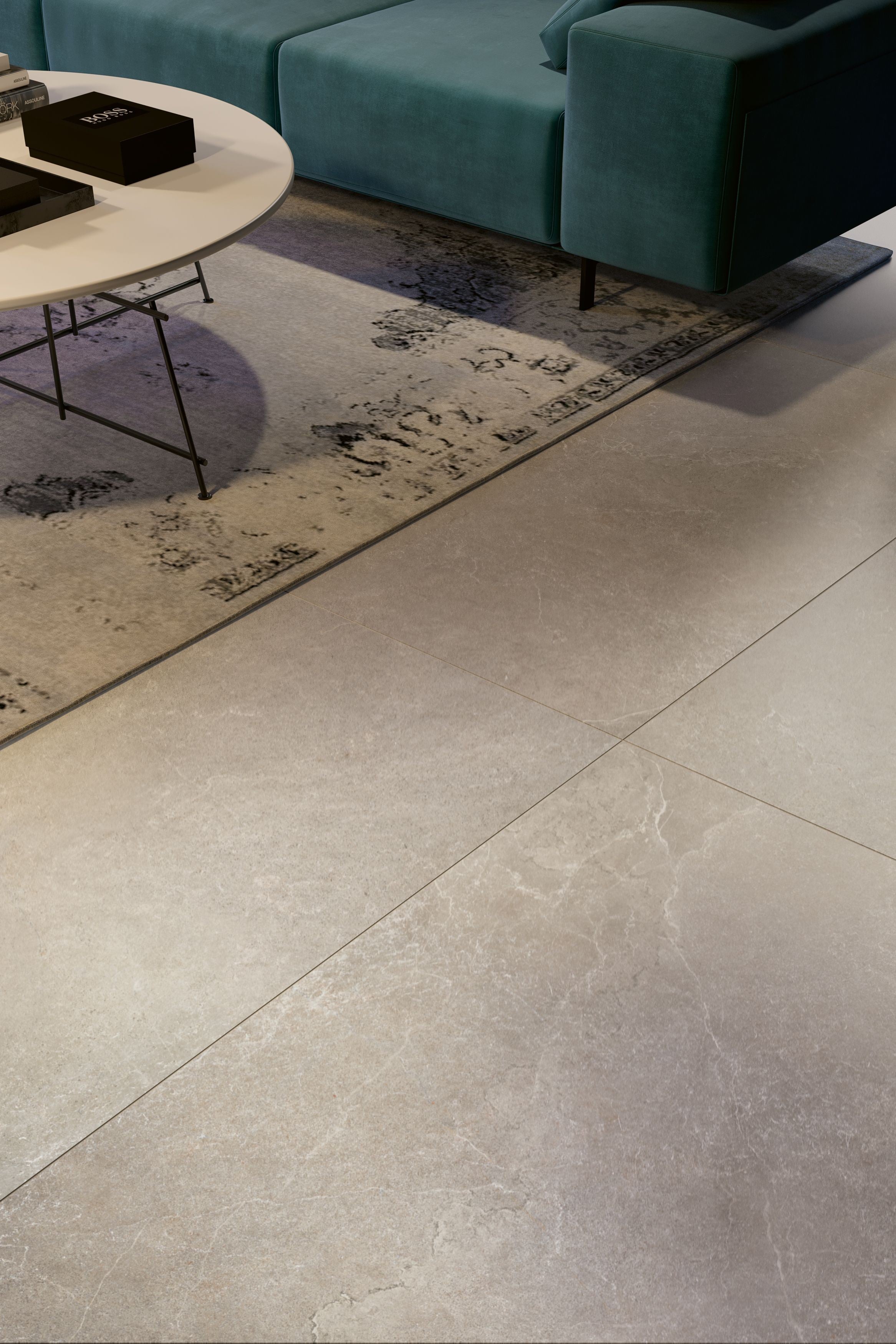 Cotto D'Este Kerlite Lithos 6plus Pavimento Rivestimento Moon Soft in porcellana, superficie e texture ravvicinata del...