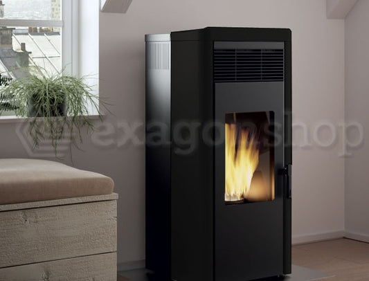 Royal Lea Air 90 Stufa A Pellet Ad Aria Con Top In Ceramica 9 Kw Nero