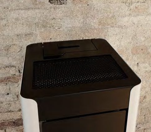 Royal Ilde Air 80 Stufa A Pellet Ad Aria 8 kw in Acciaio Bianco