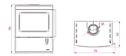 Palazzetti Nicole V2 Stufa A Legna ad aria 9 kw rivestimento in Ghisa