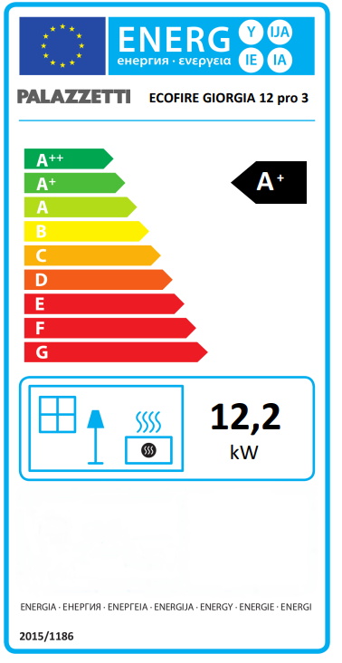 Schema tecnico di installazione di Stufa A Pellet Ad Aria 12kw Con Top In Ghisa E Rivestimento con canna fumaria