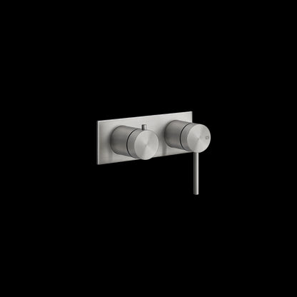 Parte Esterna Miscelatore Doccia A Parete 2 Vie parte incasso non inclusa Steel Brushed 54079 Gessi