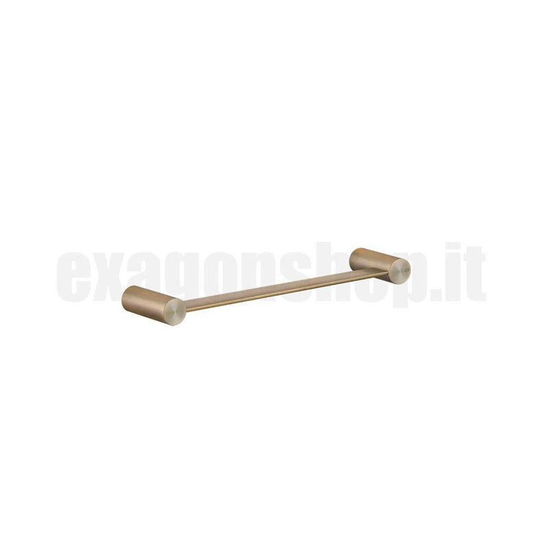 Porta Salviette 30 Cm Bronzo Caldo spazzolato Gessi Warm Bronze Brushed montato a parete, vista del design e della finitura