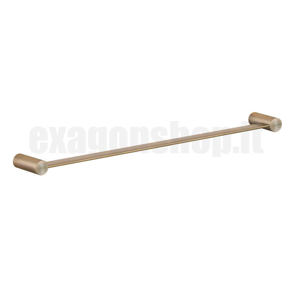 Porta Salviette 60 Cm Bronzo Caldo spazzolato Gessi Warm Bronze Brushed montato a parete, vista del design e della finitura