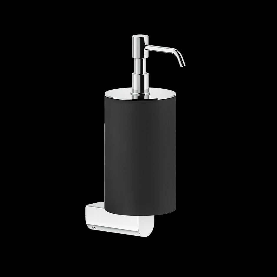 Dispenser portasapone a parete nero opaco rilievo Gessi