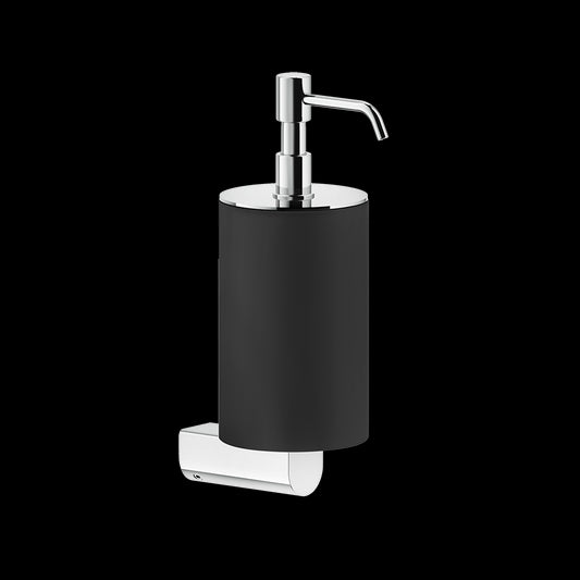 Dispenser portasapone a parete nero opaco rilievo Gessi