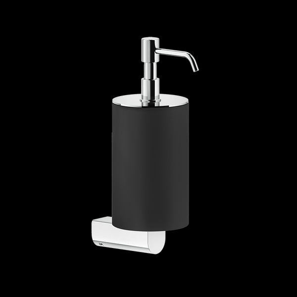 Dispenser portasapone a parete nero opaco rilievo Gessi