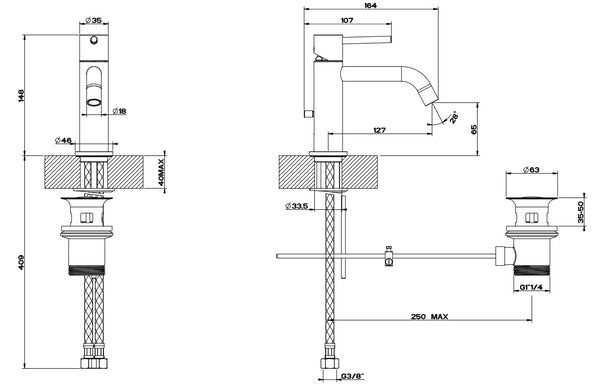 Gessi Via Tortona Miscelatore Lavabo monocomando Con Scarico cromo Emporio 18601
