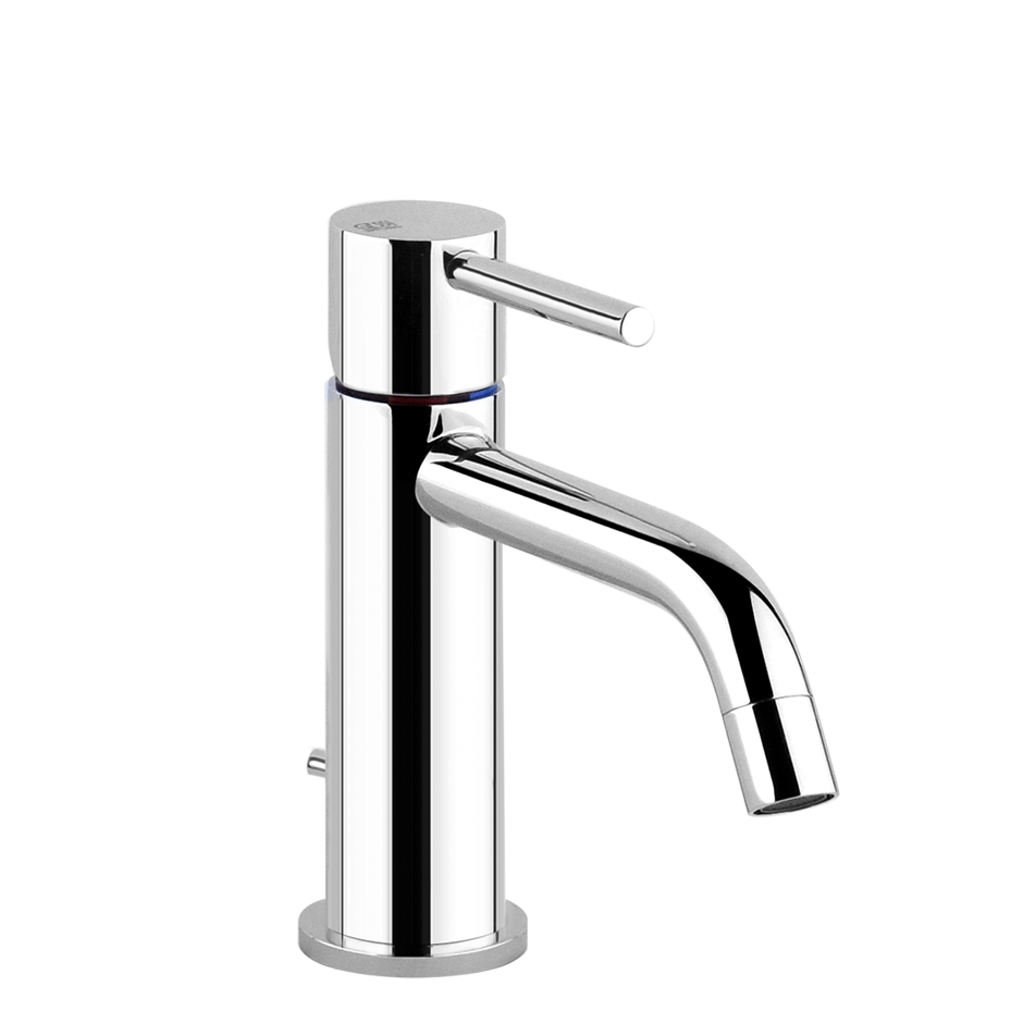 Gessi Via Tortona Miscelatore Lavabo monocomando Con ambientato su piano bagno con accessori - Emporio Gessi
