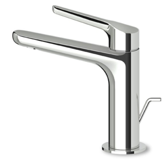 Zucchetti Medameda zmm710 Rubinetto lavabo monocomando con in cromato ambientato su piano bagno con accessori - Zucchetti...