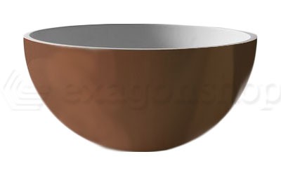 Antonio Lupi Urnamood Ciotola 50 cm Da Appoggio In Metallo ambientato su piano bagno con accessori - Antonio Lupi Design