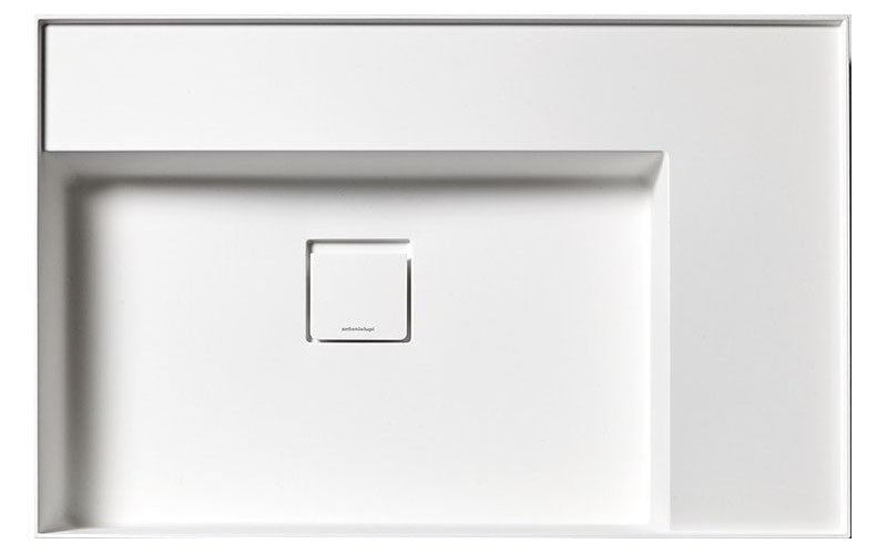 Antonio Lupi Lavabo 72x47 Da Appoggio In Flumood Bianco, vista frontale su sfondo bianco - Antonio Lupi Design