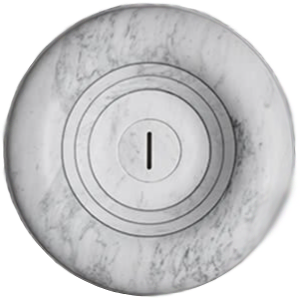 Antonio Lupi Rigati Lavabo 45 Cm In Marmo Carrara, vista laterale del profilo e della forma - Antonio Lupi Design