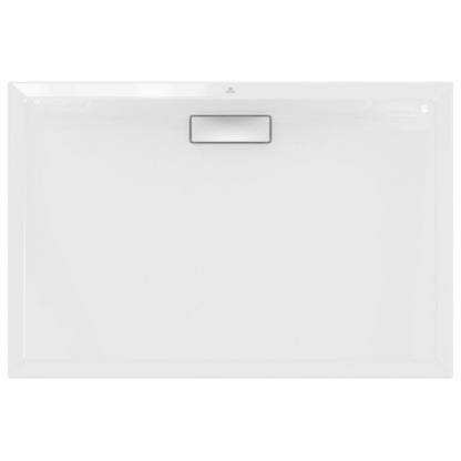 Piatto Doccia 120x80 Rettangolare 25 mm Filo e Sopra Pavimento e Su Rialzo In Acrilico Bianco Ultraflat New T446901 Ideal Standard