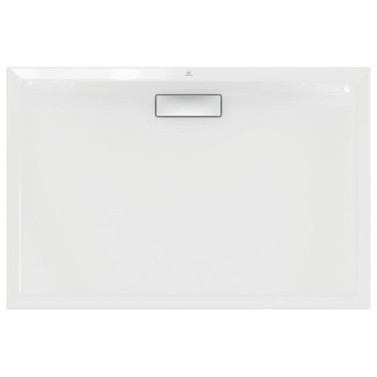 Piatto Doccia 120x80 Rettangolare 25 mm Filo e Sopra Pavimento e Su Rialzo In Acrilico Bianco Ultraflat New T446901 Ideal Standard