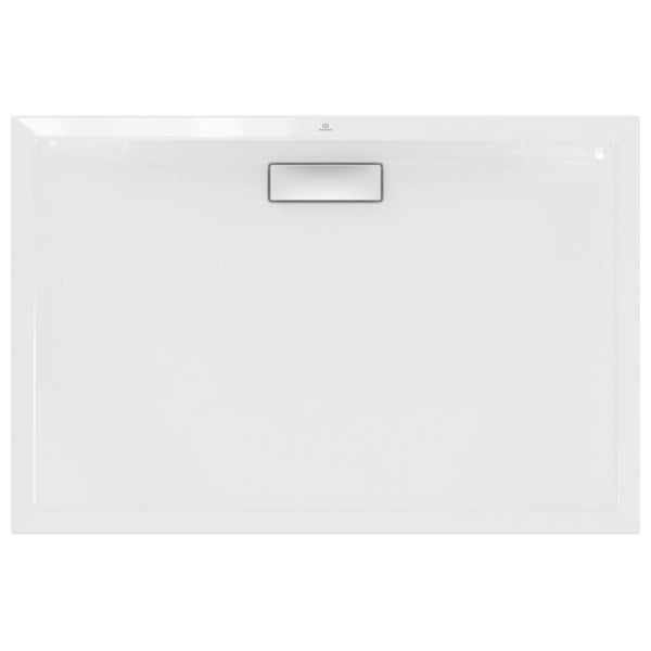Piatto Doccia 120x80 Rettangolare 25 mm Filo e Sopra Pavimento e Su Rialzo In Acrilico Bianco Ultraflat New T446901 Ideal Standard