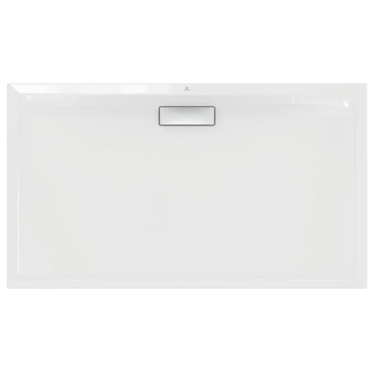Piatto Doccia 140x80 Rettangolare 25 mm Filo e Sopra Pavimento e Su Rialzo In Acrilico Bianco Ultraflat New T447001 Ideal Standard