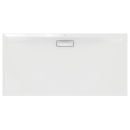 Piatto Doccia 160x80 Rettangolare 25 mm Filo e Sopra Pavimento e Su Rialzo In Acrilico Bianco Ultraflat New T447101 Ideal Standard