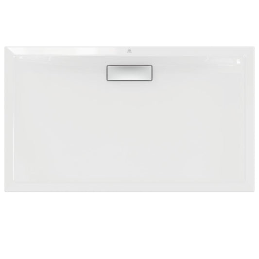 Piatto Doccia 120x70 Rettangolare 25 mm Filo e Sopra Pavimento e Su Rialzo In Acrilico Bianco Ultraflat New T447601 Ideal Standard