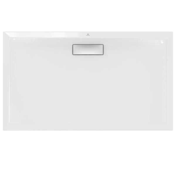 Piatto Doccia 120x70 Rettangolare 25 mm Filo e Sopra Pavimento e Su Rialzo In Acrilico Bianco Ultraflat New T447601 Ideal Standard