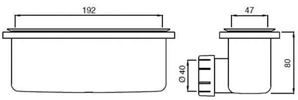 Piletta Rettangolare Con Copripiletta  Cromo Per Piatti Doccia Ultraflat New T4493aa Ideal Standard