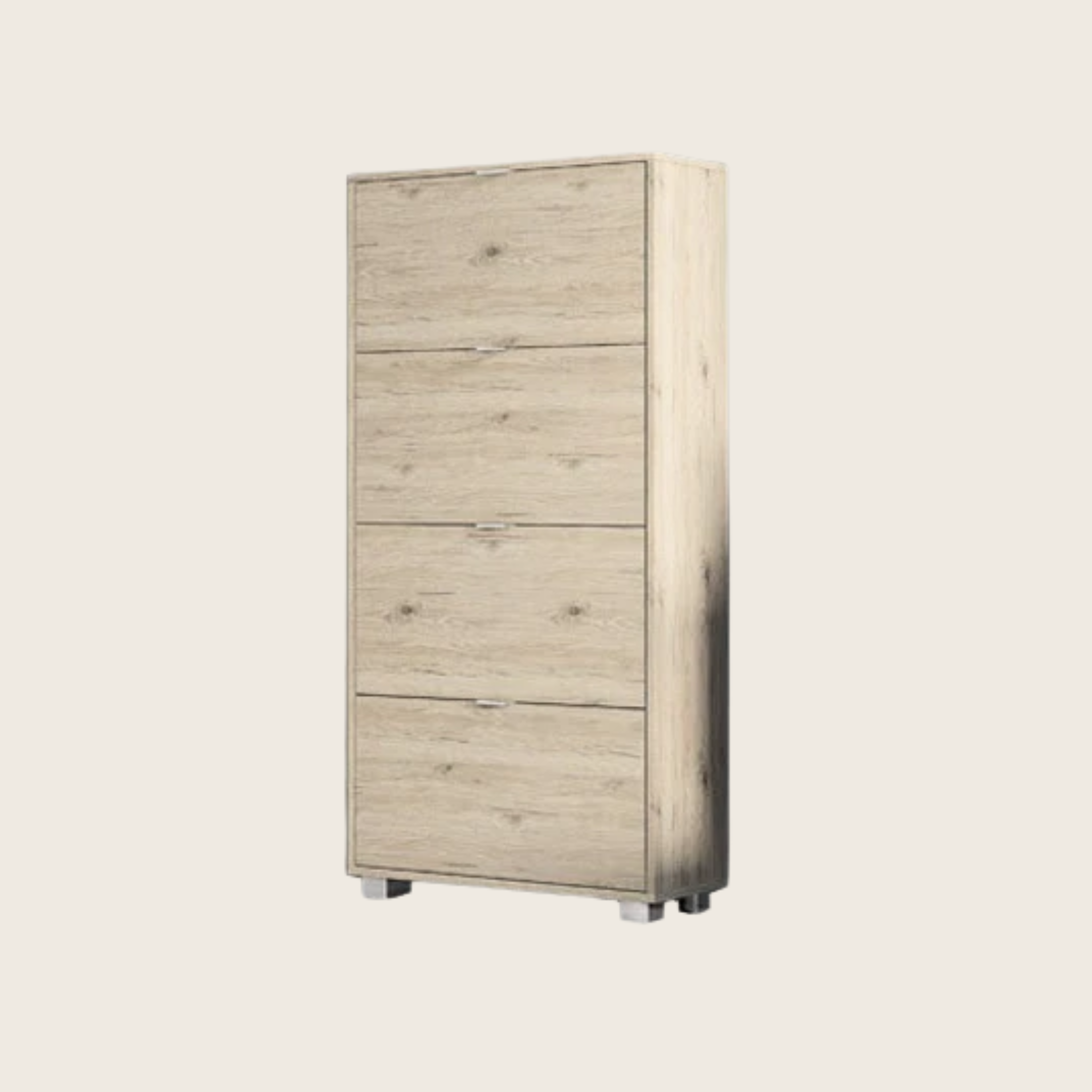 Capri scarpiera salvaspazio 76x30 con 4 ante a ribalta H 155 olmo chiaro