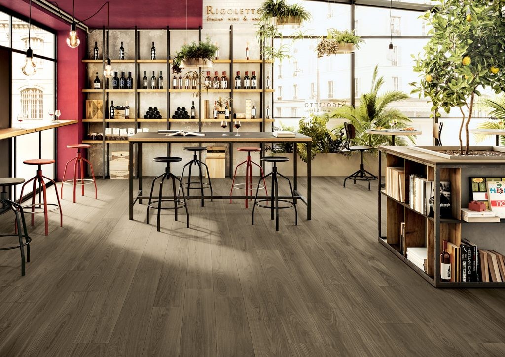 Blustyle Green Wood Pavimento Rivestimento Effetto Legno, vista del formato e dello spessore