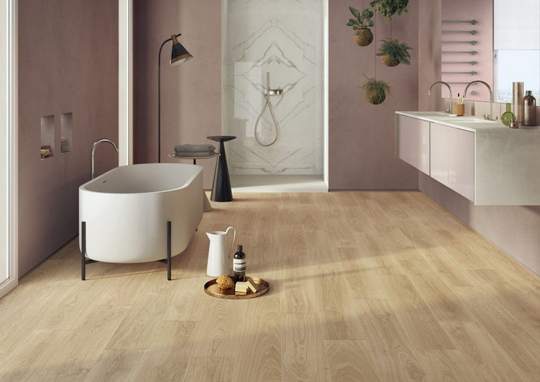 Blustyle Green Wood Pavimento Rivestimento Effetto Legno, dettaglio ravvicinato della finitura e delle fughe