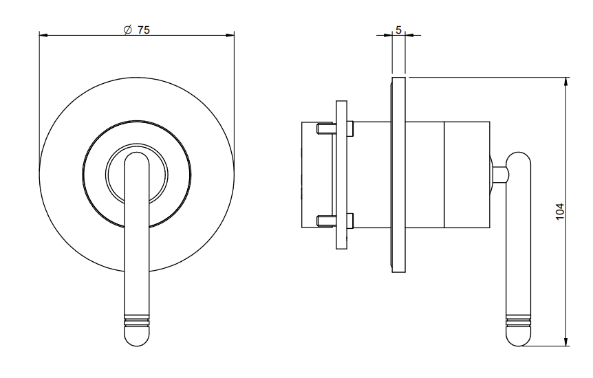 Tremme Philo RWIT70C8CC01 monocomando remoto per lavabo Cromo Lucido, componenti inclusi smontati: corpo incasso, placca...
