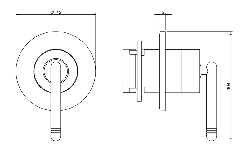Tremme Philo RWIT70C8CC01 monocomando remoto per lavabo Cromo Lucido, componenti inclusi smontati: corpo incasso, placca...