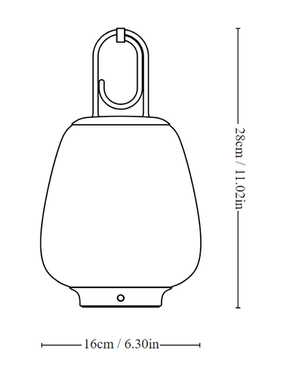 Lampada portatile da interno esterno in vetro opalino e ottone marrone &Tradition LUCCA SC51