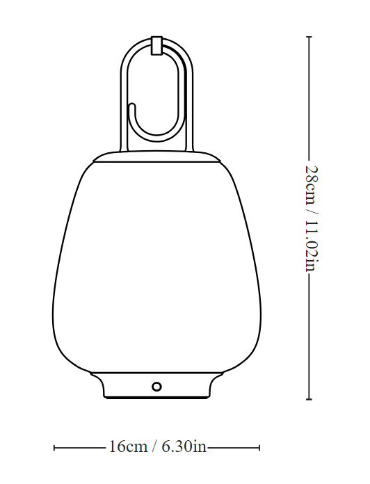 &Tradition LUCCA Lampada ricaricabile indoor outdoor accesa in ambiente, design e diffusione della luce